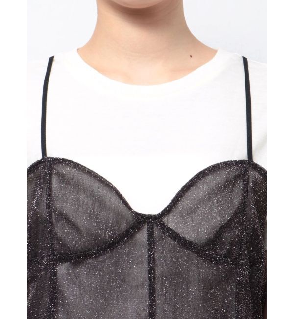 jouetie「チュールドッキングTシャツ」|キャミソール|