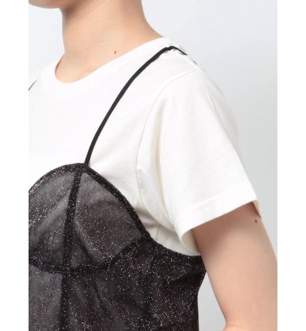 jouetie「チュールドッキングTシャツ」|キャミソール|