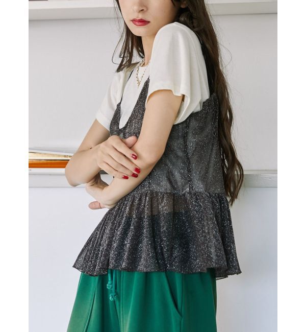 jouetie「チュールドッキングTシャツ」|キャミソール|