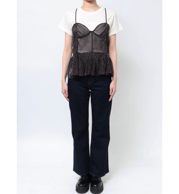 jouetie「チュールドッキングTシャツ」|キャミソール|