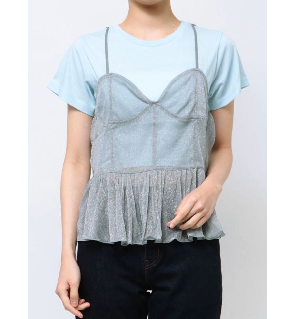 jouetie「チュールドッキングTシャツ」|キャミソール|