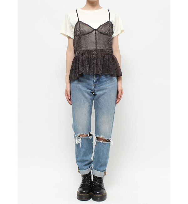 jouetie「チュールドッキングTシャツ」|キャミソール|