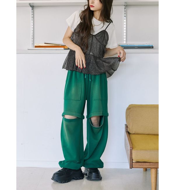 jouetie「チュールドッキングTシャツ」|キャミソール|