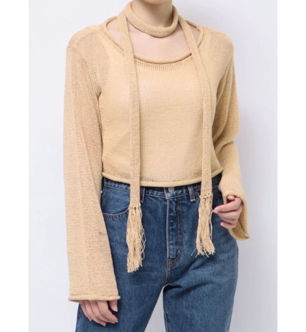 jouetie「ストールシアーニット」|ニット・セーター|