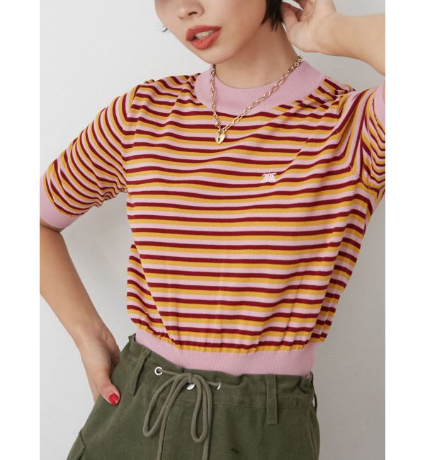 jouetie「ハイネックカラーニット」|ニット・セーター|ピンク