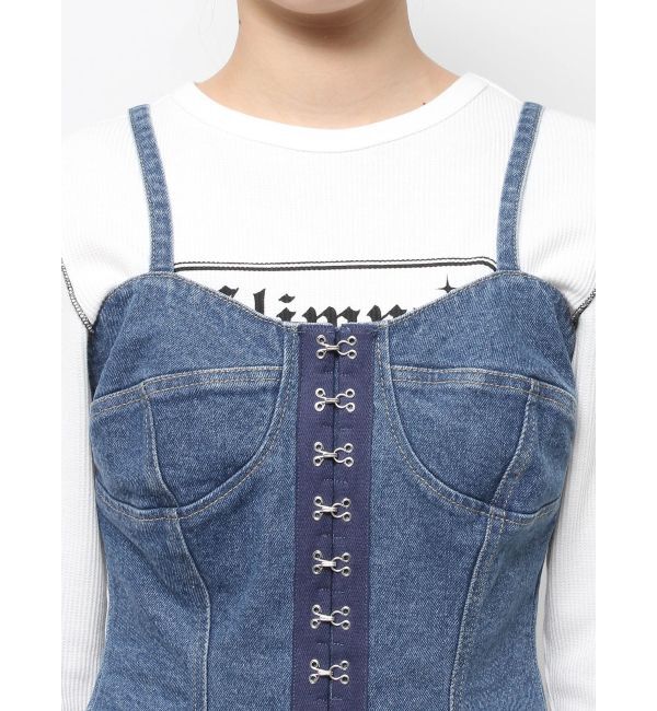 jouetie「コルセットライクデニムビスチェ」|キャミソール|