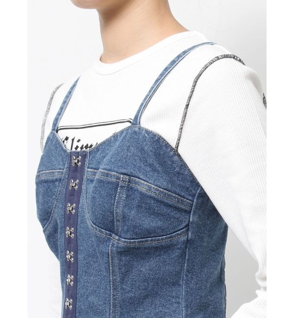 jouetie「コルセットライクデニムビスチェ」|キャミソール|