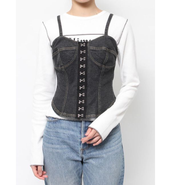jouetie「コルセットライクデニムビスチェ」|キャミソール|