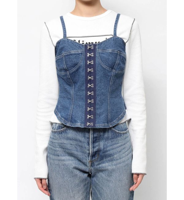 jouetie「コルセットライクデニムビスチェ」|キャミソール|