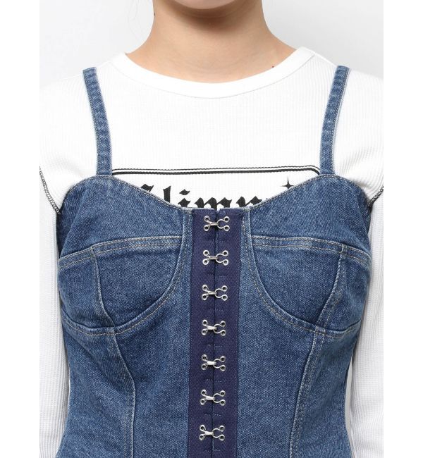 jouetie「コルセットライクデニムビスチェ」|キャミソール|