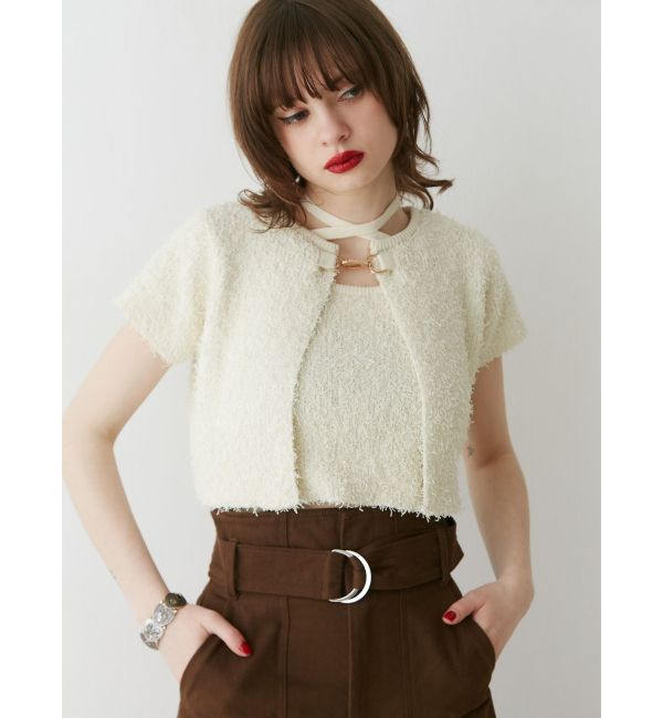 jouetie「ハーフスリーブアンサンブルニット」|ニット・セーター|