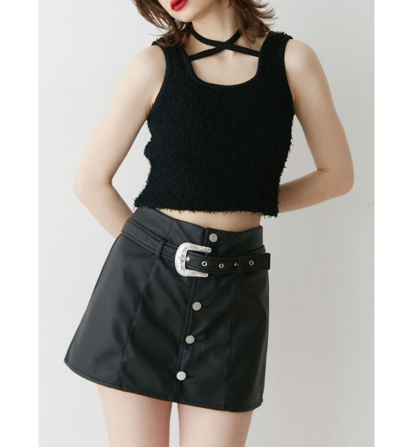 jouetie「ハーフスリーブアンサンブルニット」|ニット・セーター|ブラック