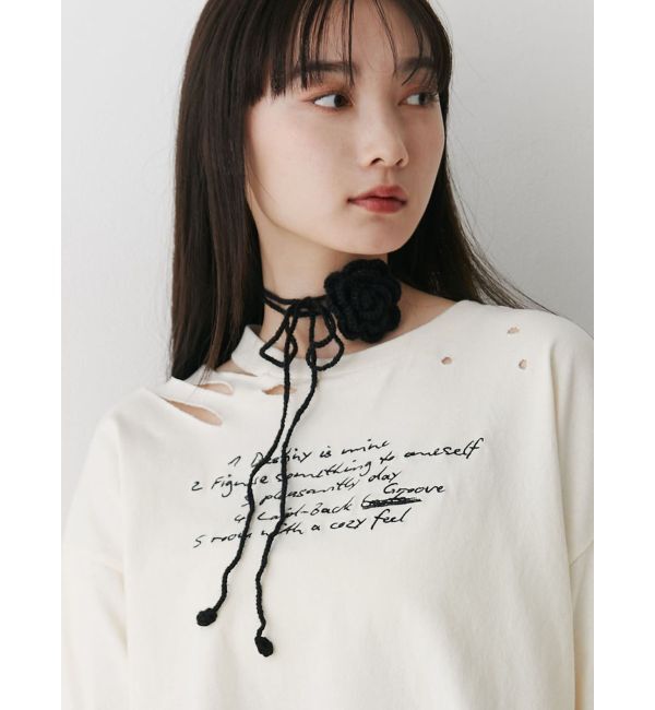 jouetie「ローズモチーフニットチョーカー」|ネックレス|