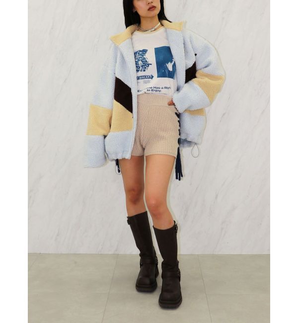 jouetie「バイカラーステッチニットショーツ【セットアップ対応】」|その他|