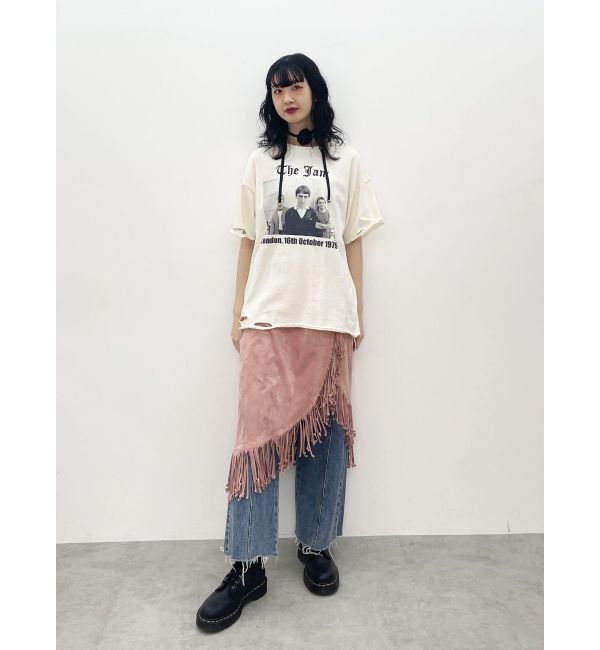 jouetie「フリンジスリットストレートスカート」|スカート|