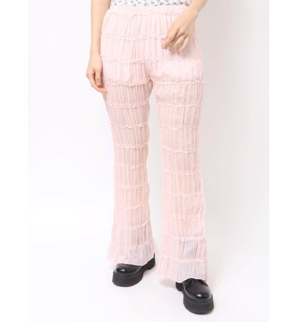 jouetie「シアーギャザーフレアパンツ」|その他|