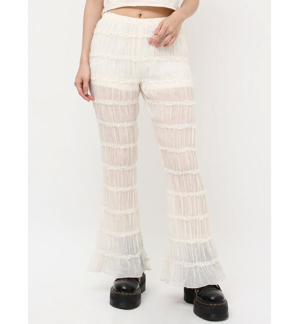 jouetie「シアーギャザーフレアパンツ」|その他|