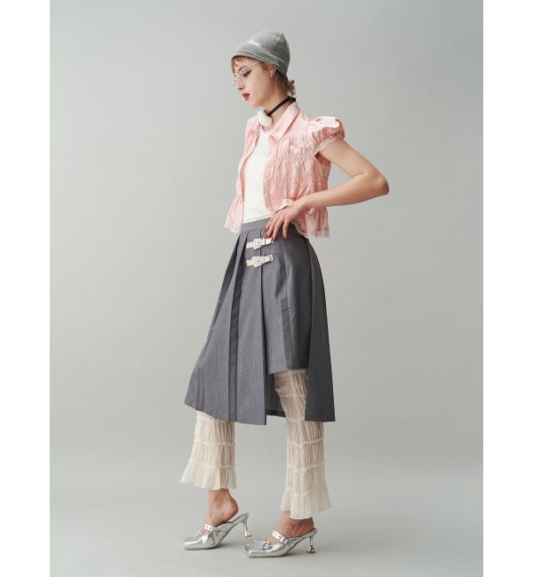 jouetie「シアーギャザーフレアパンツ」|その他|