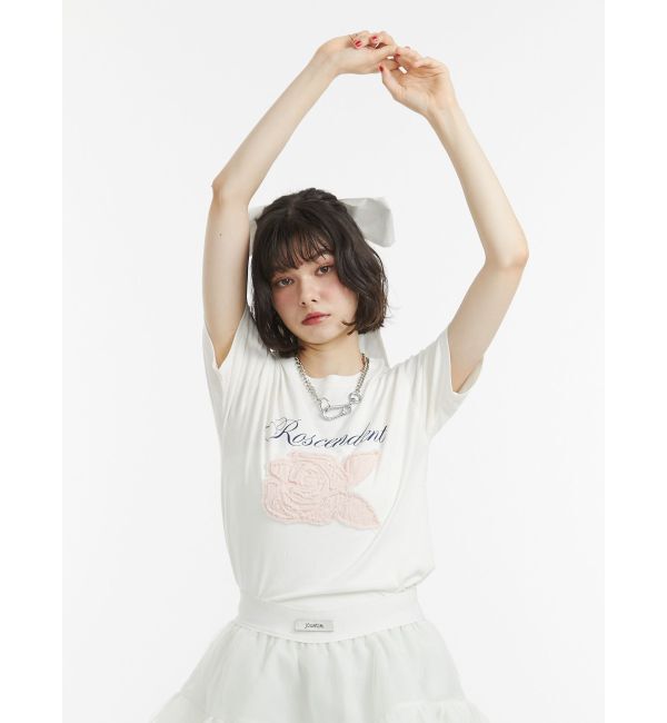 jouetie「ローズドッキングTシャツ」|Tシャツ・カットソー|