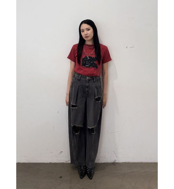 jouetie「ローズドッキングTシャツ」|Tシャツ・カットソー|