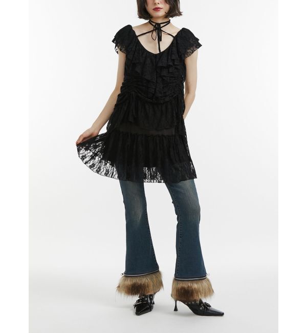 jouetie「フリルレースギャザーワンピース」|ワンピース|