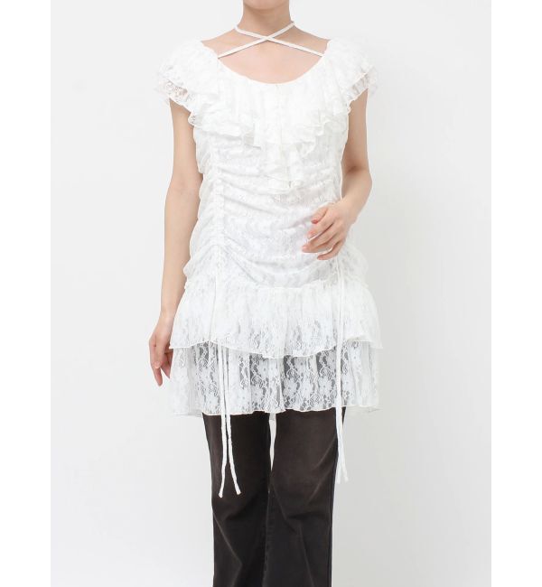 jouetie「フリルレースギャザーワンピース」|ワンピース|