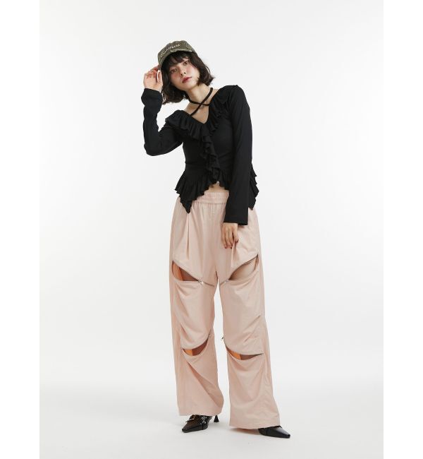 jouetie「ジップナイロンルーズパンツ」|その他|