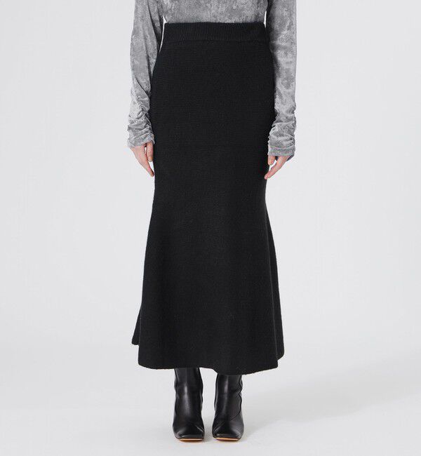  「マーメイドニットスカート」|スカート|ブラック