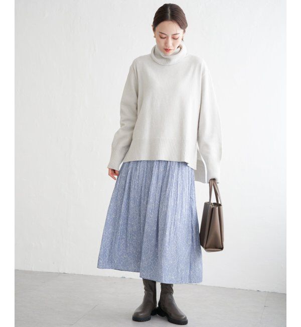 ikka「カセン消しプリーツスカート」|スカート|