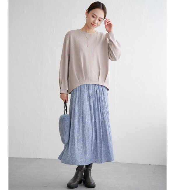 ikka「カセン消しプリーツスカート」|スカート|