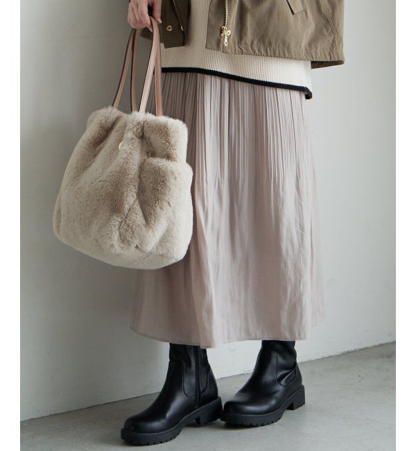 ikka「カセン消しプリーツスカート」|スカート|