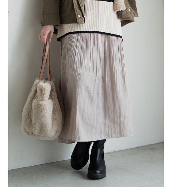 ikka「カセン消しプリーツスカート」|スカート|