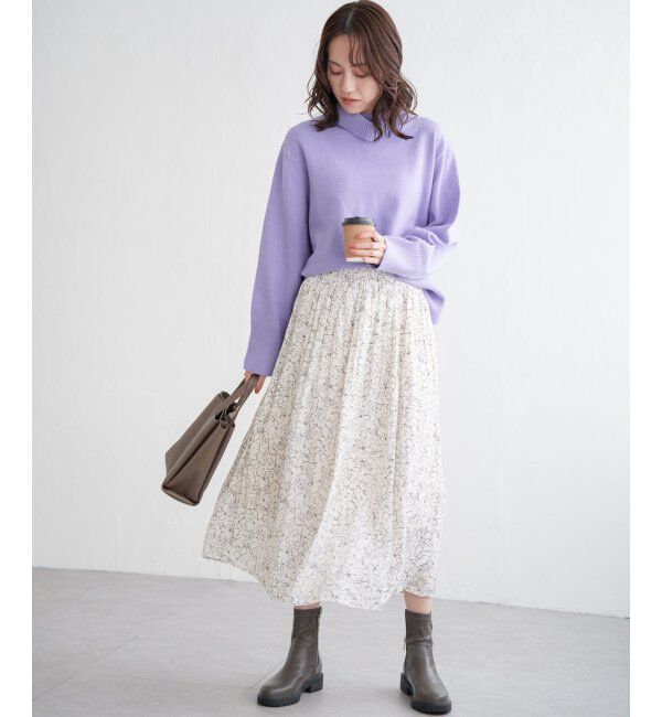 ikka「カセン消しプリーツスカート」|スカート|