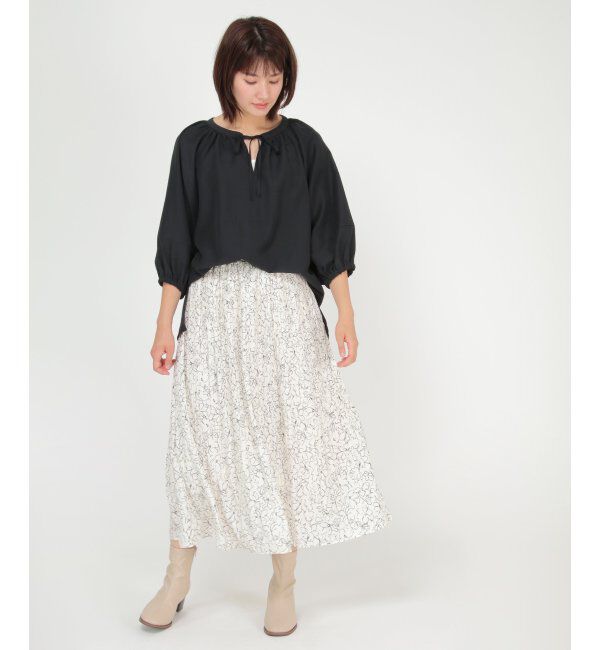 ikka「カセン消しプリーツスカート」|スカート|