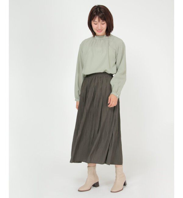 ikka「カセン消しプリーツスカート」|スカート|