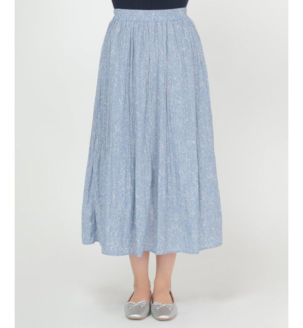 ikka「カセン消しプリーツスカート」|スカート|