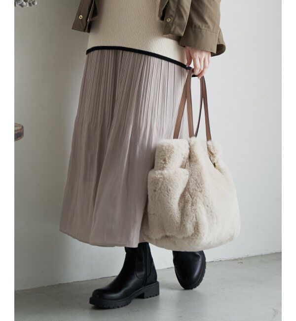 ikka「カセン消しプリーツスカート」|スカート|