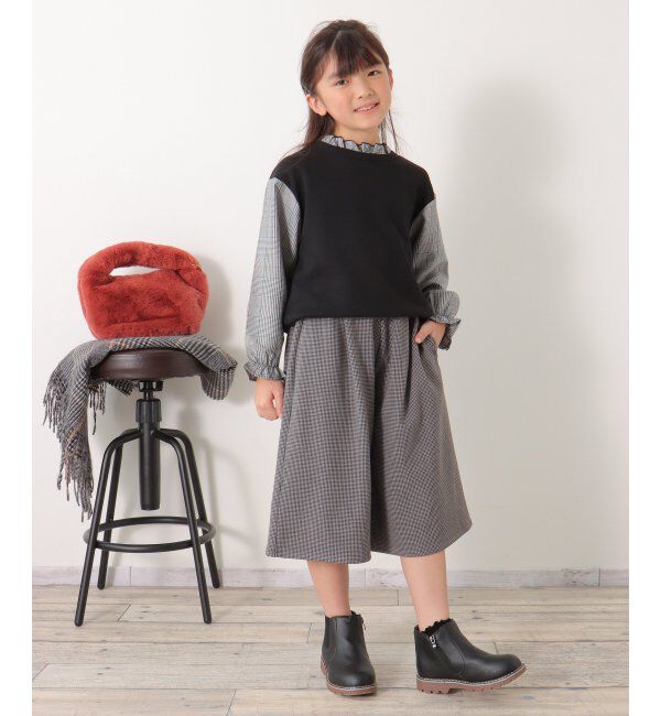 ikka kids「チェック柄ストレッチガウチョ」|その他|