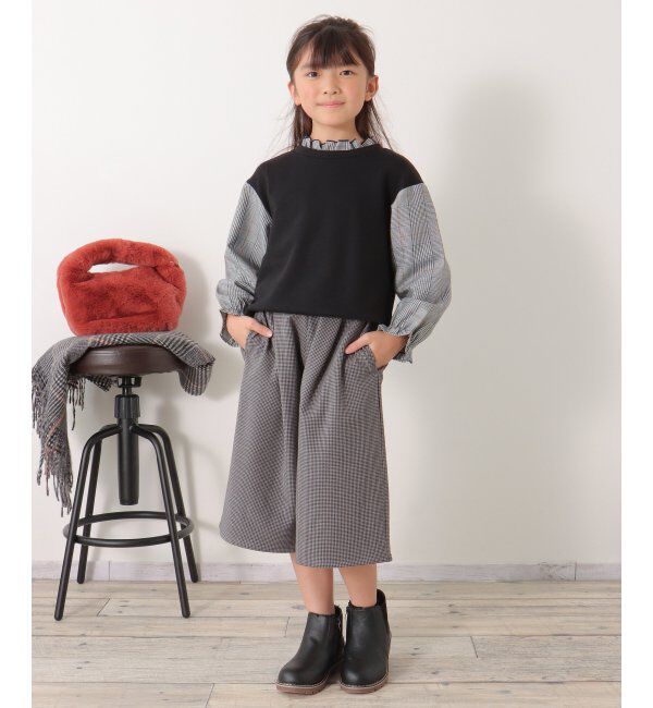 ikka kids「チェック柄ストレッチガウチョ」|その他|