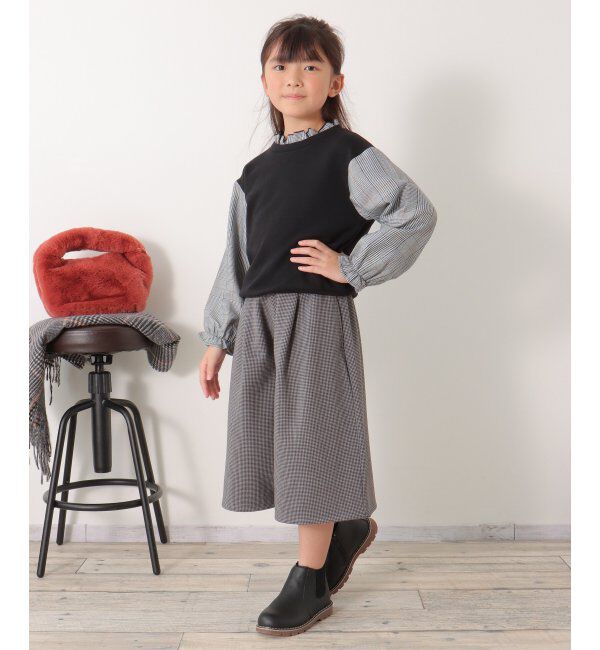 ikka kids「チェック柄ストレッチガウチョ」|その他|