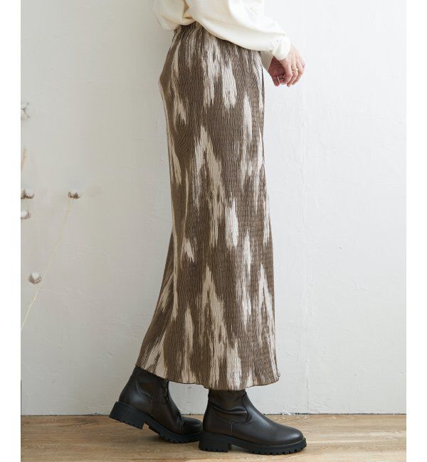 ikka「ベロアプリーツスカート」|スカート|