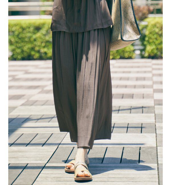 ikka「【2点セット】カッセンボリュームラップスカーチョ」|その他|チャコール