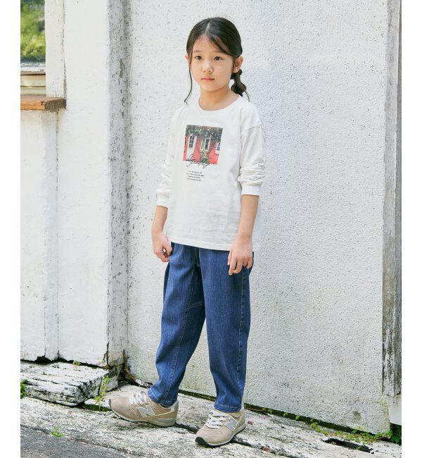 ikka kids「【親子おそろい】フォトプリントロングTシャツ（120~160cm）」|Tシャツ・カットソー|