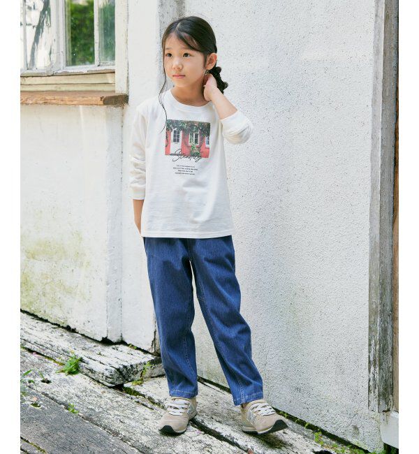 ikka kids「【親子おそろい】フォトプリントロングTシャツ（120~160cm）」|Tシャツ・カットソー|