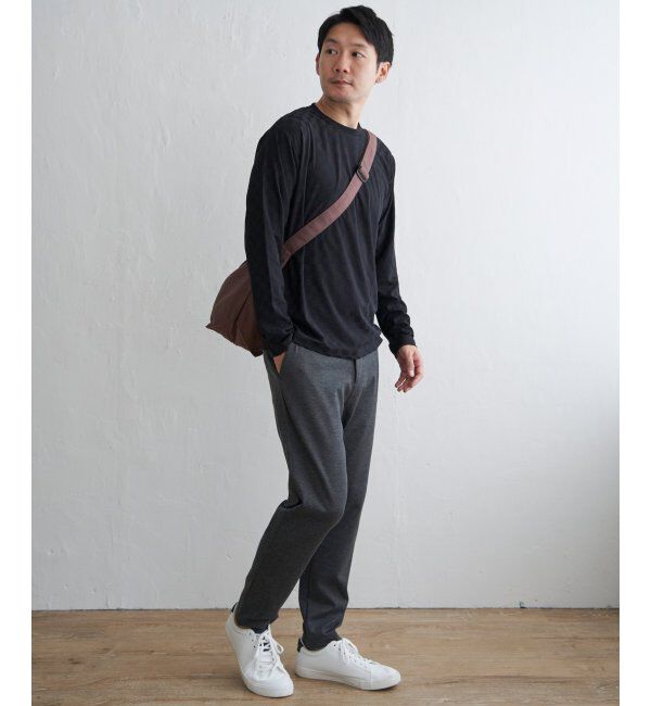 IKKA LOUNGE「リンクスジャカード市松ロンT」|Tシャツ・カットソー|