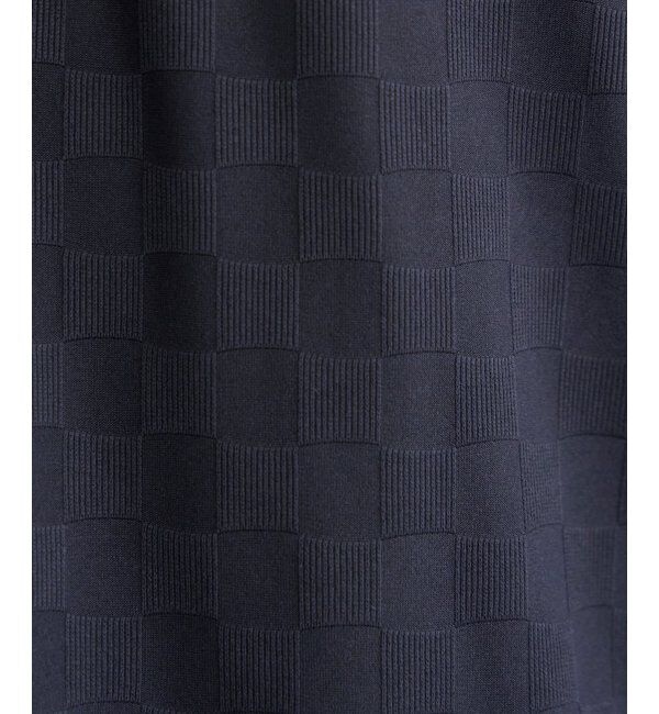 IKKA LOUNGE「リンクスジャカード市松ロンT」|Tシャツ・カットソー|