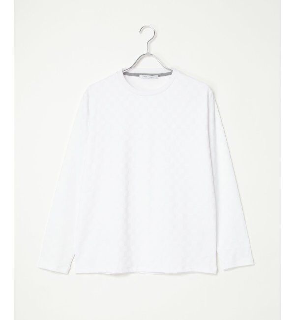 IKKA LOUNGE「リンクスジャカード市松ロンT」|Tシャツ・カットソー|