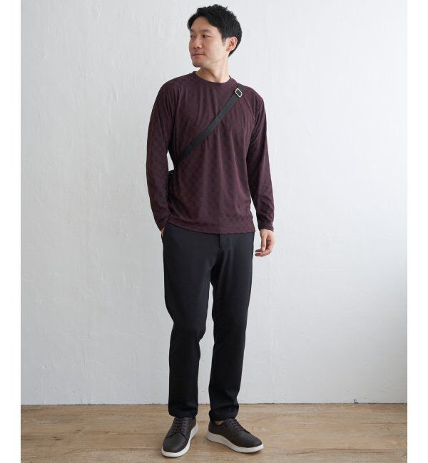 IKKA LOUNGE「リンクスジャカード市松ロンT」|Tシャツ・カットソー|