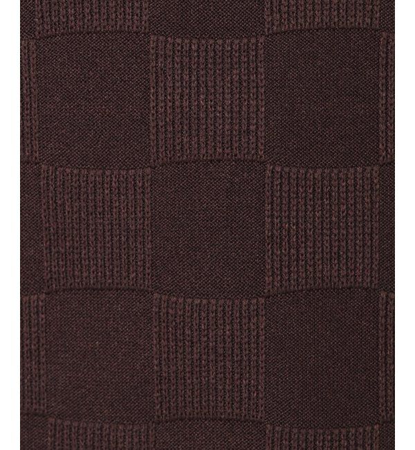 IKKA LOUNGE「リンクスジャカード市松ロンT」|Tシャツ・カットソー|