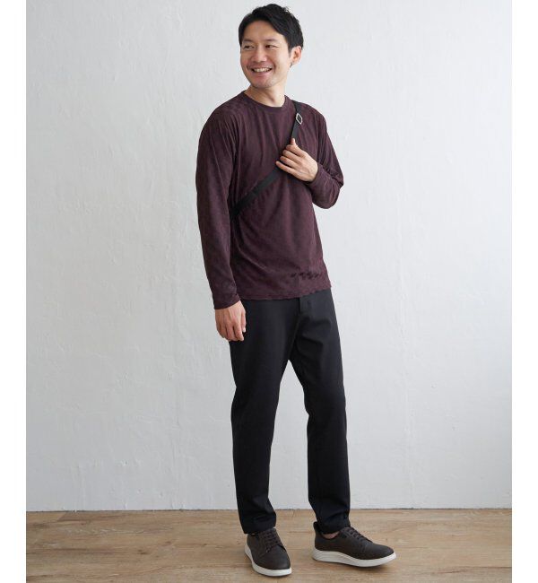 IKKA LOUNGE「リンクスジャカード市松ロンT」|Tシャツ・カットソー|